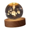 thumbnail image 2 of Lámpara de noche 3D decorativa planetaria, lámpara de noche decorativa de madera, creativa y moderna. B, 2 of 7
