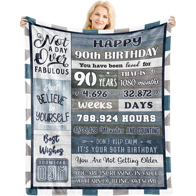 LHSHID 40 Birthday Decorations for Women Gifts for 40th Birthday Woman 40 Year Old Birthday Gifts Ideas for Women Men Friend Sister Husband Throw Blanket 50x60in