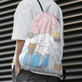 thumbnail image 5 of Cinnamoroll Drawstring Backpack Water Resistant String Bag Sackpack Cinch for Sports, Gym, Travel, Swimming, Yoga, Beach, 5 of 7
