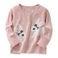 thumbnail image 7 of Kiijoy Infant Girls Long Sleeve T Shirt Cute Rabbit Print Casual T-Shirt Tee, Sizes 18-24M, 7 of 7