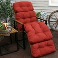 thumbnail image 5 of Sunnydaze 23" x 75" Red Tufted Chaise Lounge Chair Cushion, 5 of 7