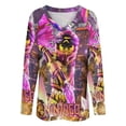 thumbnail image 4 of Ninjago Womens T Shirts V Neck Long Sleeve Tops Causal Loose Summer T-Shirts 2XL, 4 of 7