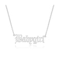thumbnail image 2 of Necklaces for Womennecklaces & Pendants Babygirl English Alphabet Necklace Fashion Wild Clavicle Chain (Silver ), 2 of 3