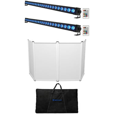 Rockville RFAAW DJ Event Facade Booth Bag Scrim (2) Rechargeable Light Strips