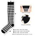 thumbnail image 3 of FORMRS Womens Knee High Socks Casual Long Thick Travel Daily Wear, 2 Pairs, Black and White Geometric, 3 of 6
