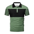 thumbnail image 4 of Fnooota Mens Polo Shirts with Collar, Athletic Summer Pullover Casual Short Sleeve Shirts Green Size M, 4 of 4