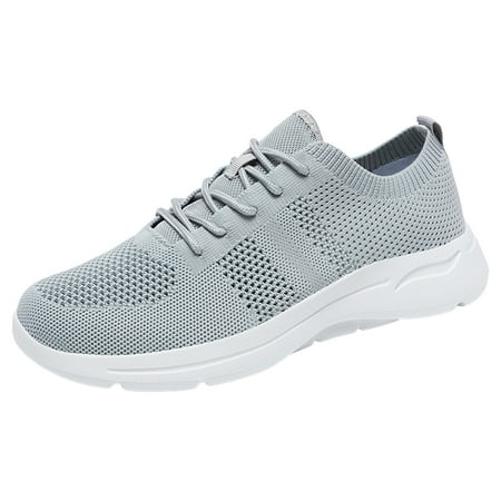 Ketyyh-chn99 Mens Dress Sneakers Men Tennis Shoes Men s Extra Wide Sneakers Comfort Walking Running Non Slip Lace Up Sport Casual Athletic Shoes Grey 8.5