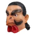 thumbnail image 1 of KAIYANG Máscara de cabeza humana realista para juego de rol de fiesta de Halloween (gallo negro) 1 pieza, 1 of 3