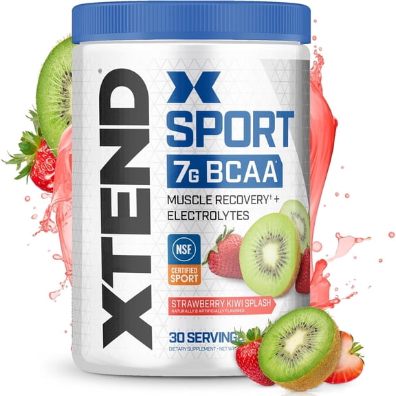 XTEND Sport 7G BCAA Powder Dietary Supplement Blue Raspberry Ice 12.2 Ounce