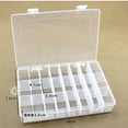 thumbnail image 5 of NUZYZ Storage Box Large Capacity Transparent PP Home 24 Grids Dividers Box for Crafts, 5 of 8