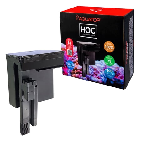 AQUATOP 300 GPH HOC Hang-on Canister Filter w/ 7W UV HC300-UV