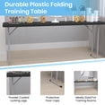 thumbnail image 3 of Emma + Oliver 6-Foot Rectangular Black Plastic Folding Table with Locking Legs for Training or Seminars, 3 of 11