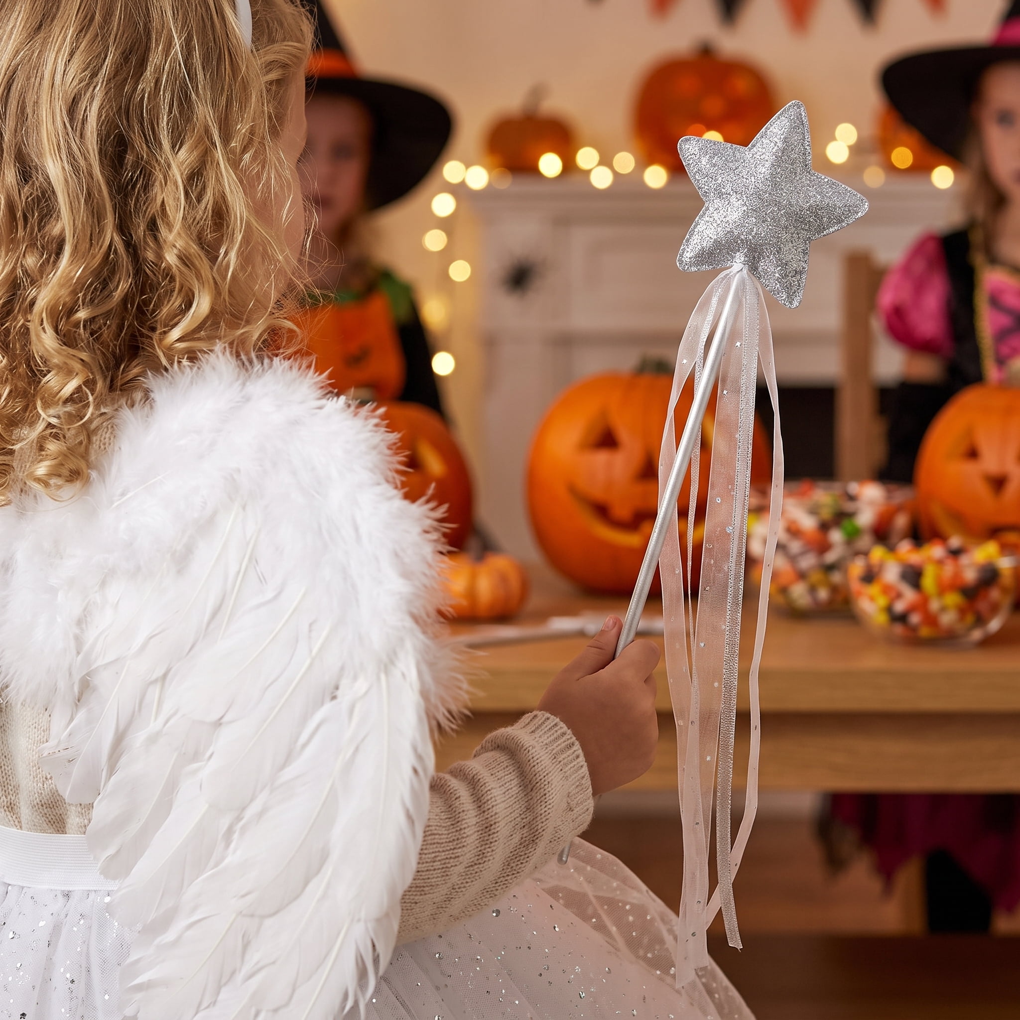 Angel Wand Costume Accessory for Children, Silver, Halloween by Way To Celebrate