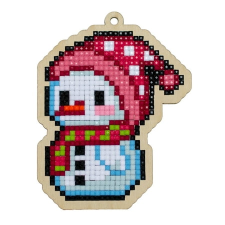 UPC: 4630055962631 | Diamond Painting Charm kit for Creativity & Leisure Diamond Mosaic Ornament KIT Little Snowman WWp313 square acrylic rhinestones for diamond art sorted magnet included