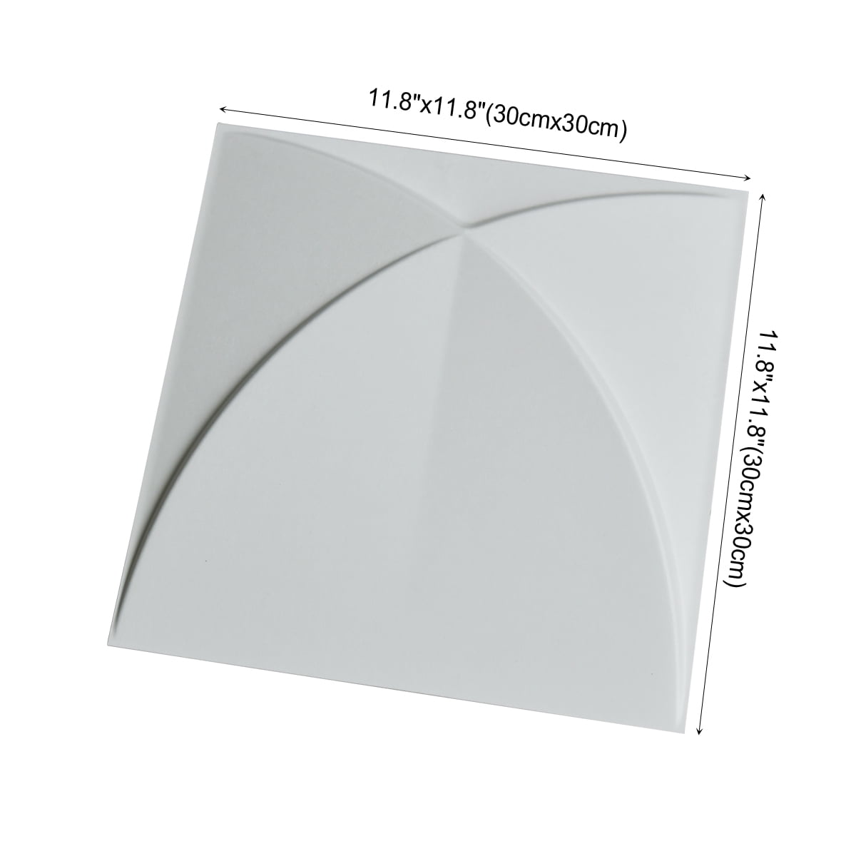 Art3d 33-Pack 11.8 in. x 11.8 in. hyperbola 3D Wall Panels (32 Sq.ft)