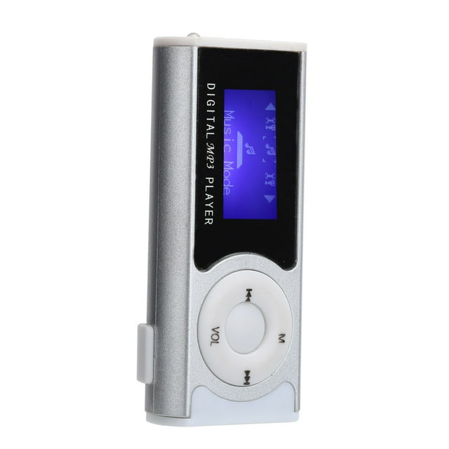 MP3 Lecteur de Musique Ensemble, Facile à Utiliser Rétro-Clip Conception Sport Clip MP3 Longue Durée de Vie de la Batterie pour l'Exercice Argent, Noir