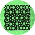 thumbnail image 1 of Ahgly Company Indoor Round Oriental Emerald Green Traditional Area Rugs, 5' Round, 1 of 4