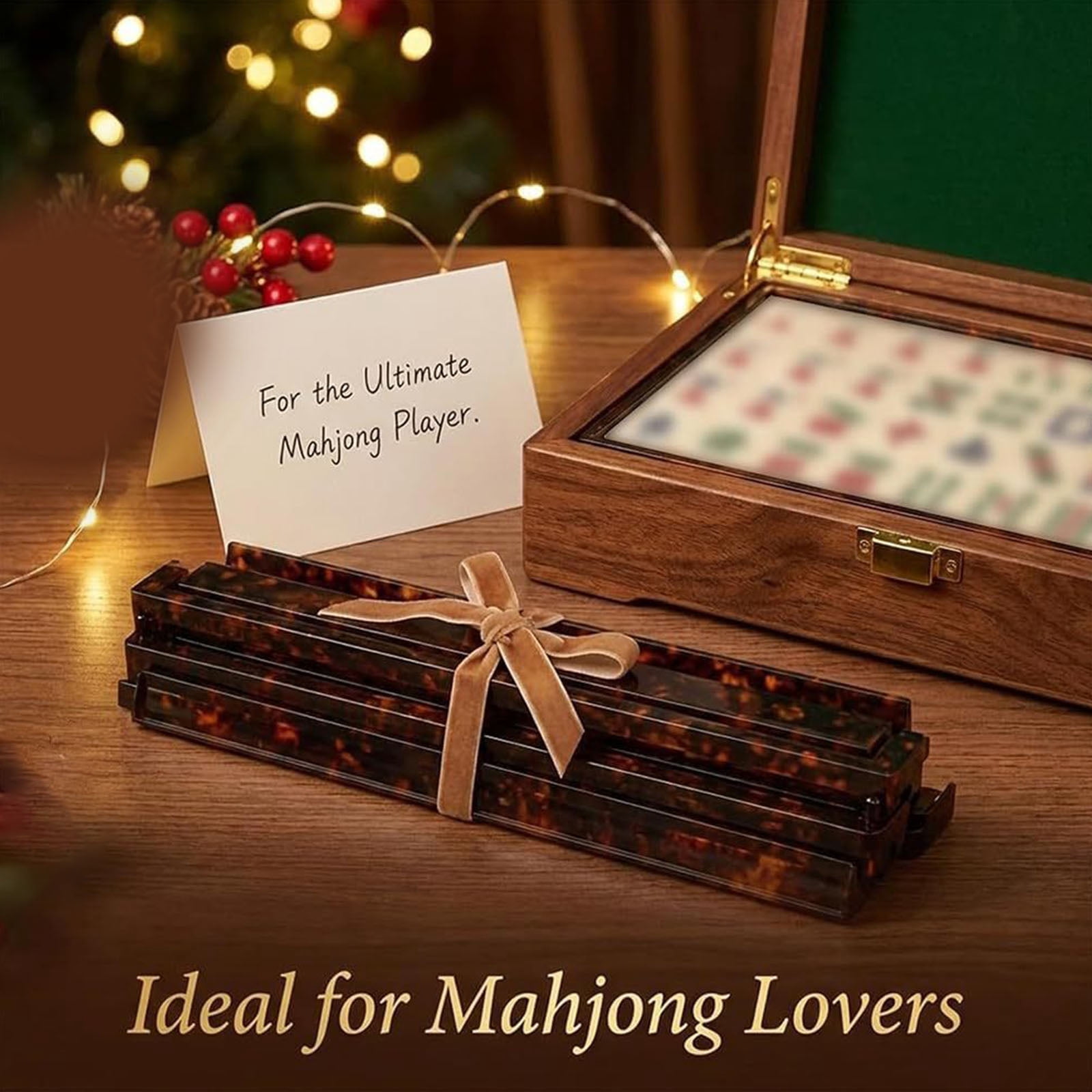 Set Of 4 Piece America Judaic Pack Mahjong Racks Light in Weight And Portable With Push Rod Design