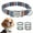Deep Blue Stripes, variant on Pet Artist Nylon Cotton Personalized Dog Collar Pet Nameplate Custom Engrave ID Tag Collars