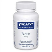Biotin 8 Mg | B Vitamin Supplement For Stress Relief, Hair, Skin, And Nail Strengthening, Metabolism, Glucose Support, And Nervous System* | 120 Capsules