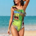 thumbnail image 5 of My Singing Monsters Women's One Piece Swimsuits Ruffle Swimwear Bathing Suits Tummy Control Swim Suit S, 5 of 6