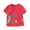 M796 Hot Pink, variant on Tfken Summer T-Shirts For Girls Animal Print Short Sleeve Crew Neck Tops Fashion Daily Wear Children Soft Tops Blue Size 6Years