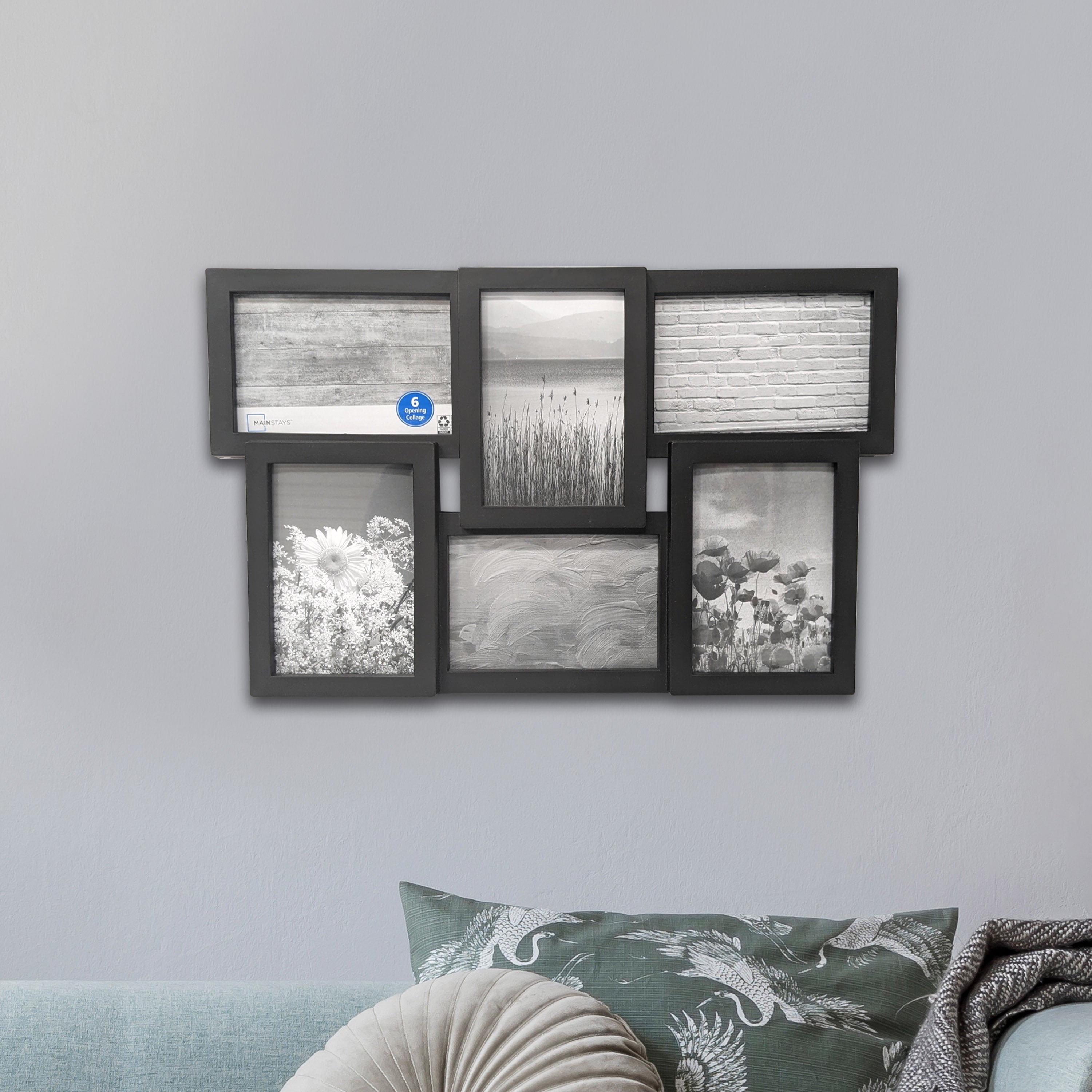 Mainstays – 4x6 Picture Frame – Black Gallery 6 Photo Linear Program Wall Photo Frame