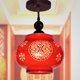 thumbnail image 2 of Lámparas chinas Lámpara de techo de un solo cabezal para pasillo, ventana, porche, balcón, cerámica roja china, 2 of 5