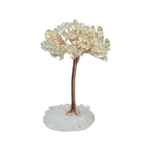 WKWeiS Natural Quartz Crystal Money Tree Natural Healing Crystal Gemstone Bonsai Tree Summer Savings Clearance