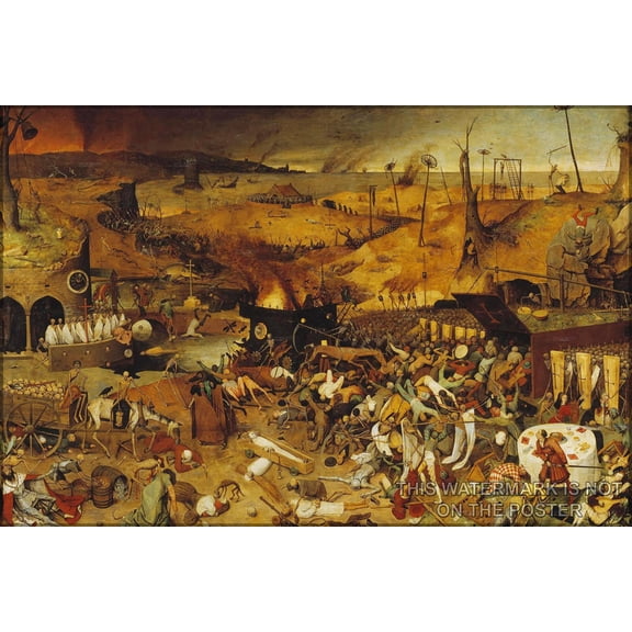 24"x36" Gallery Poster, triumph of death Pieter Bruegel the Elder 1562
