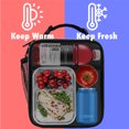 thumbnail image 3 of OPUX Premium Insulated Lunch Box, Soft School Lunch Bag for Kids Boys Girls, Leakproof Small Lunch Pail Men Women Work, Reusable Compact Cooler Tote Lunchbox for Office Adult, Black, 3 of 8