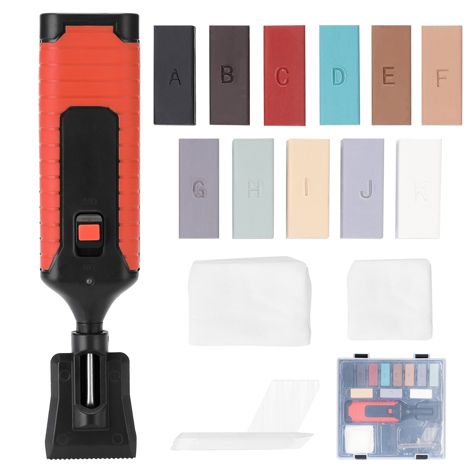 Yeacher Ceramic Tile Repairing Tool Set Multifunction DIY Repairing Tool Set Household Home Tools Convenient Labor Saving Scratch Repairing Crack Fill Tile Surface Repairing Tool Set with 11 Wax Bars