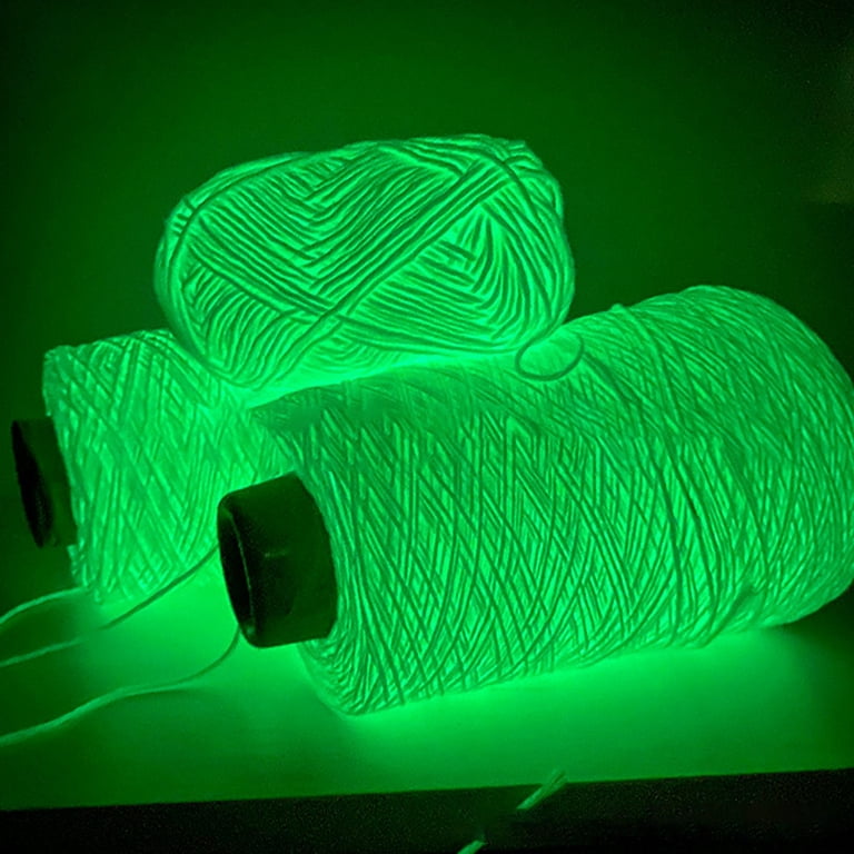 Glowing Yarn, DIY Glow in The Dark Yarn for Crochet, Soft Multi-Colors  Sewing Supplies Scrubby Yarn for Beginners（0#） 