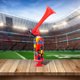thumbnail image 4 of Bocina de animación de aire de fútbol portátil con voz fuerte para competición deportiva (rojo), 4 of 9