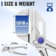 thumbnail image 2 of WORKPRO 4" Mini Adjustable Pliers Wrench, Parallel Jaws, Anti-Rust Coating, Compact Tool for Tight Spaces, 2 of 10