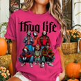 thumbnail image 2 of iTNHFP Chemises pour Femmes Décontractées Mode Imprimée T-Shirt Épaule Droite Manches Courtes Col Rond Haut, 2 of 6