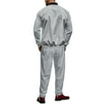 thumbnail image 4 of Men's Sweatsuits 2 Piece Athletic Full Zip Tracksuit Jogging Set Fashion Casual Jackets And Pants Fall Outfits (3XL, Gray), 4 of 7