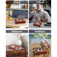 thumbnail image 5 of Wood Cigar Ashtray Accessories for Cigarettes - Indoor Outdoor Patio Home Office Use - Square Wooden Brown Ash Tray Gift Set for Men With Gift Box (Classic), 5 of 6