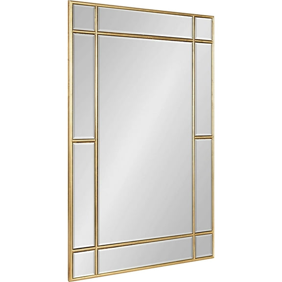 Kate and Laurel Westgate Transitional Wall Mirror, 20 x 30, Gold, Sophisticated Rectangle Mirror for Wall Decor