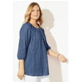 thumbnail image 3 of Catherines Women's Plus Size Stretch Lace Peasant Blouse, 3 of 5