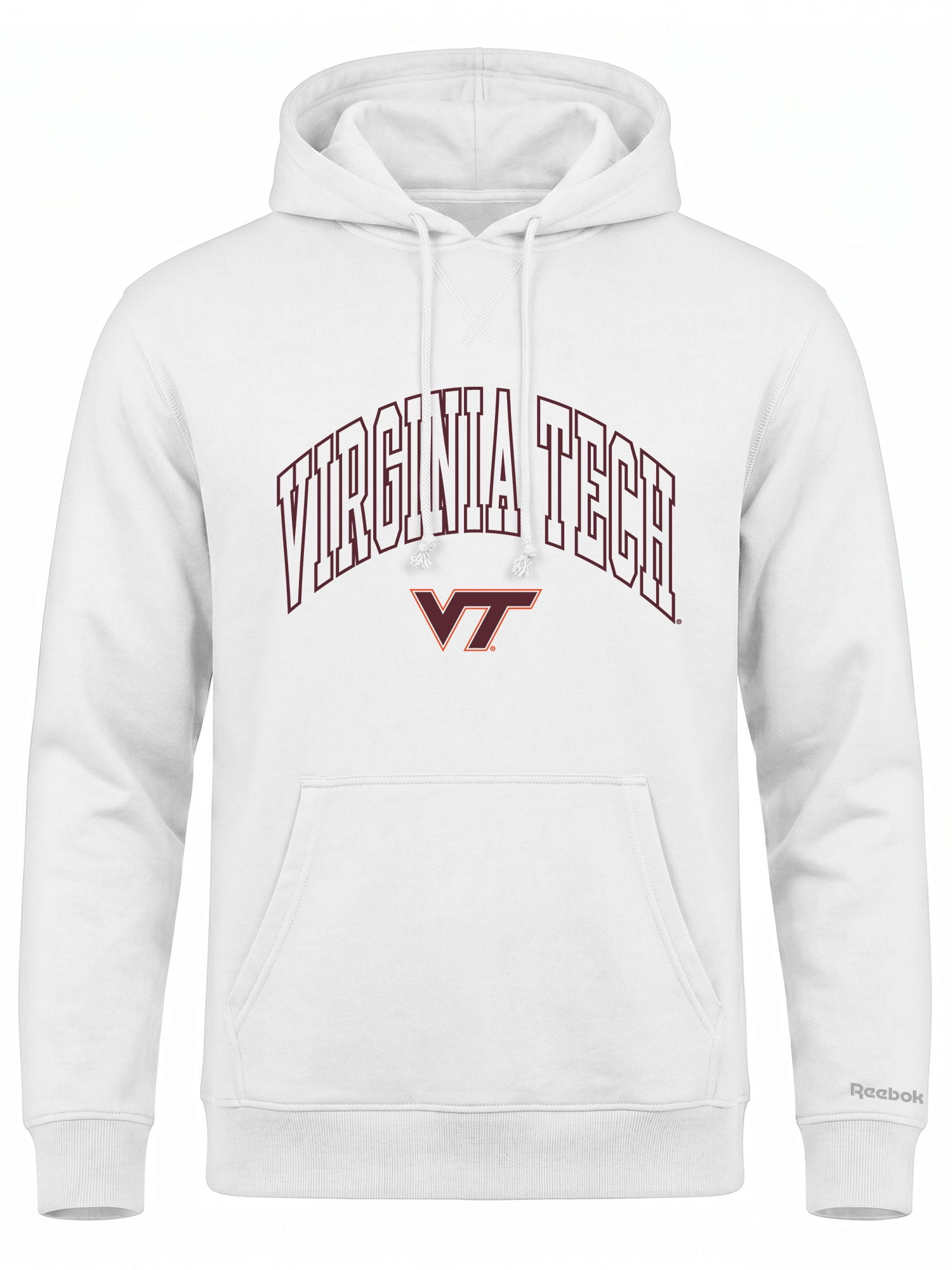 Virginia Tech Hokies Reebok Mens White Hooded Sweatshirt