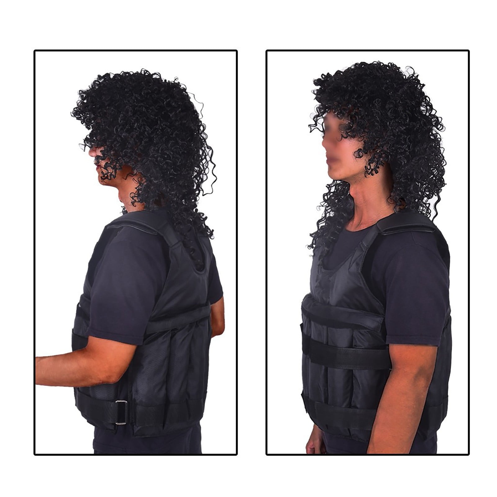 Gilet lesté, 15 kg/20 kg/50 kg, gilet réglable, poids d'exercice, charge de poids, tissu de musculation, pour la course, l'entraînement, le jogging, la marche (20 kg