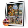 thumbnail image 2 of Cuadros Decorativos 5D DIY payaso completo taladro redondo diamante pintura Kit arte mosaico artesanía imagen Wdftyju embutido en tela, 2 of 9