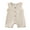 Beige, variant on Gureui Infant Baby Boy Girl Summer Ribbed Romper, Sleeveless Crew Neck Solid Color Button Closure Long Leggings Jumpsuit