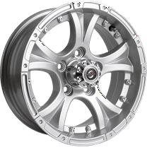 Taskmaster Viking Aluminum Trailer Wheel Rim 14x5.5 5x4.5 Silver Full Paint with Silver Cap