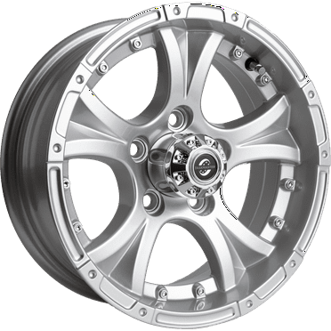 Taskmaster Viking Aluminum Trailer Wheel Rim 14x5.5 5x4.5 Silver Full Paint with Silver Cap