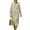 Green and Yellow - Leaf, variant on DISNIMO Womens Summer Dresses Leaf Print Linen Style Casual Loose Maxi Dress V Neck Loose Dresses Fashion 3/4 Sleeve Dress for Women, S
