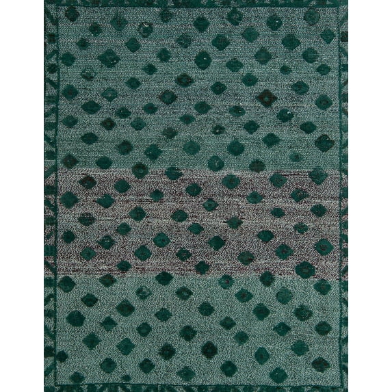 Ahgly Company Machine Washable Indoor Rectangle Abstract -Sea Green Area Rugs, 7' x 9'