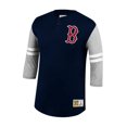 thumbnail image 3 of Mitchell & Ness Mens Boston Red Sox Henley Shirt, Blue, X-Large, 3 of 4