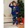 thumbnail image 4 of WIBACKER Kids Christmas Santa Riding a Dinosaur Pajamas Long Sleeve Holiday Pjs Set Toddler Boys Girls Xmas Jammies 2-14 Years, 4 of 12
